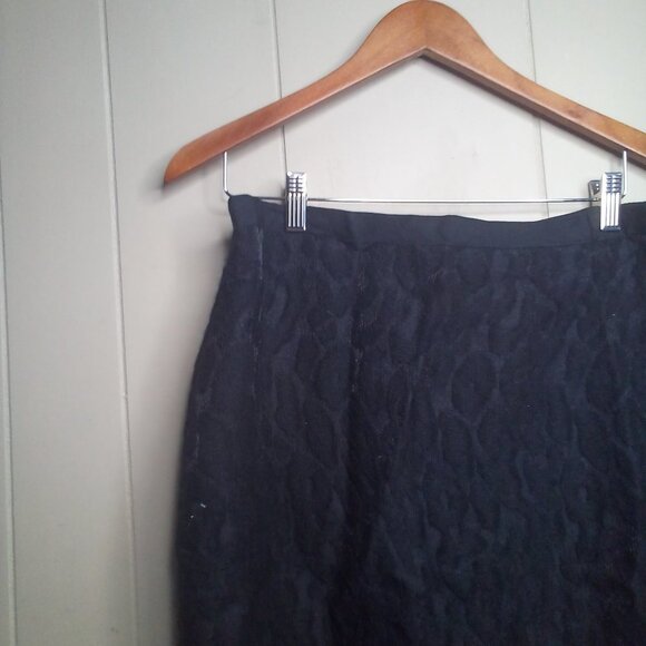 Ann Taylor Skirt 12 Textured Wool Blend Black - Picture 11 of 14